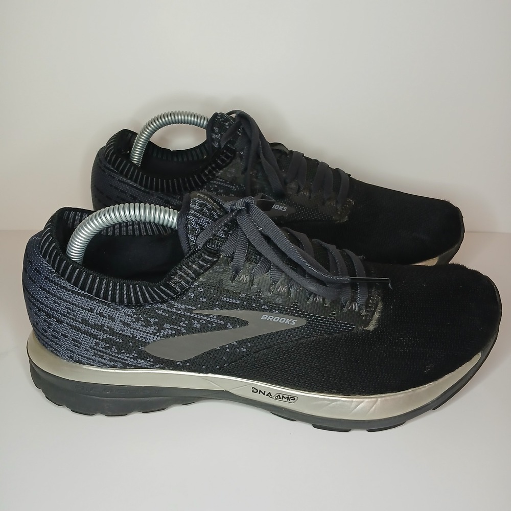 Brooks Ricochet Women's 10 Running Shoes Black Grey silver DNA AMP Sneaker